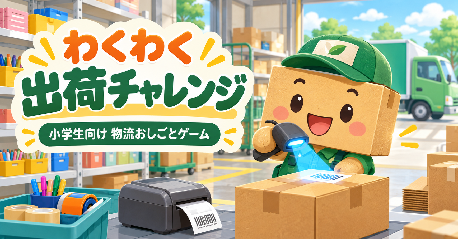 小学生向け物流ゲーム「わくわく出荷チャレンジ」